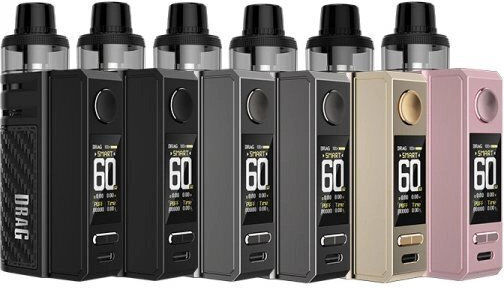 Voopoo Drag E60 Kit de poduri 4.5ml cu Baterie Încorporată 2550mAh Roz