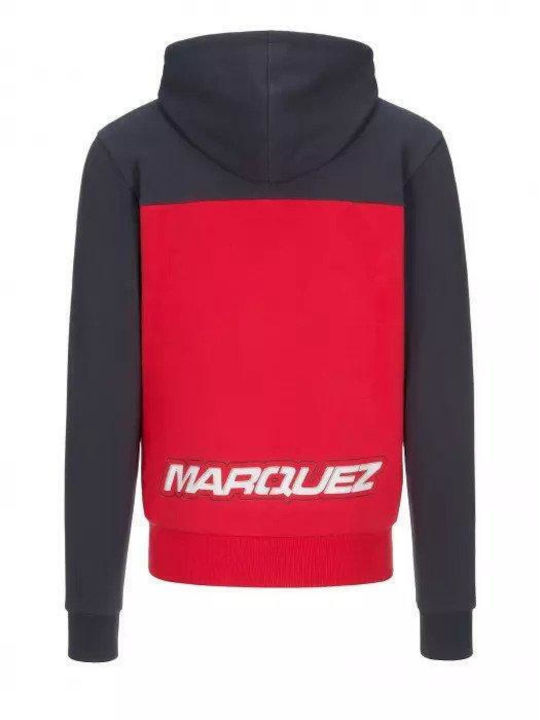 HOODIE-JACKE 93MARQUEZ ROT/ANTHRAZIT 2028003 | DUAL HONDA MARQUEZ