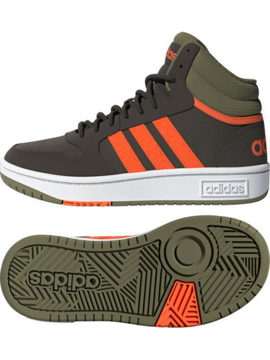 Hoops Mid Παιδικά Sneakers High Χακί