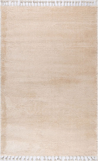 Polcarpet Soft Set Zottelig Schlafzimmer-Teppichsets Synthetisch,Polyester/Cotton/Leather Beige 3Stück