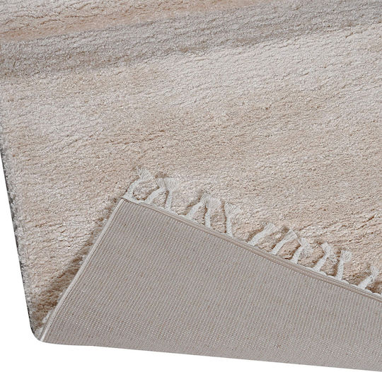 Polcarpet Soft Set Zottelig Schlafzimmer-Teppichsets Synthetisch,Polyester/Cotton/Leather Beige 3Stück