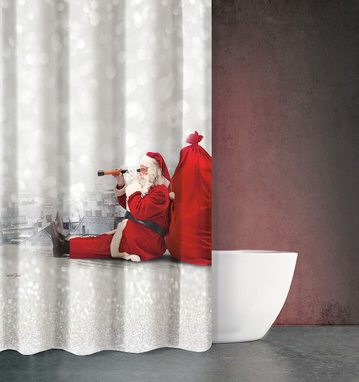 Saint Clair Christmas 412 Duschvorhang Stoff 180x200cm Weiß Saint Clair Christmas 412 Duschvorhang Stoff 180x200cm Weiß