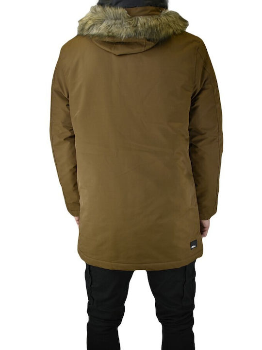 Rebase Men's Winter Parka Jacket Camel