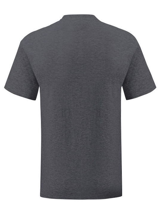 Fruit of the Loom Iconic 150 T Ανδρικό Διαφημιστικό T-shirt Κοντομάνικο Dark Heather Grey