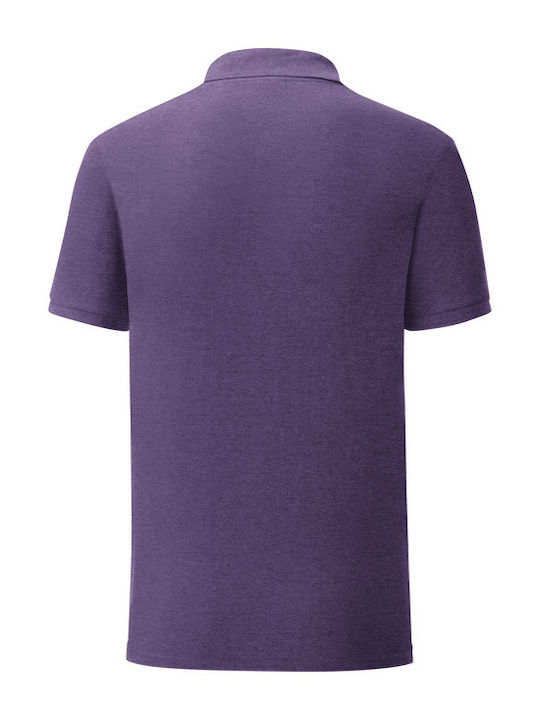 Fruit of the Loom Iconic Bărbați Bluza Promotională Mânecă Scurtă Heather violet