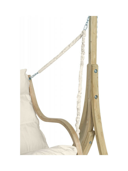 Fat Fabric Swing Ecru with 120kg Maximum Weight Capacity L158xW60xH111cm