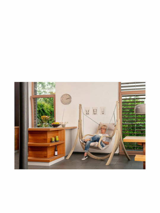 Fat Fabric Swing Ecru with 120kg Maximum Weight Capacity L158xW60xH111cm
