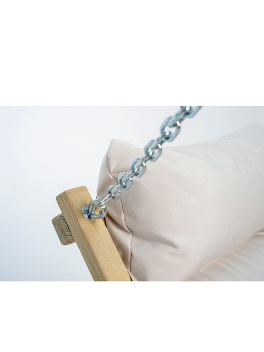 Fat Fabric Swing Ecru with 120kg Maximum Weight Capacity L158xW60xH111cm
