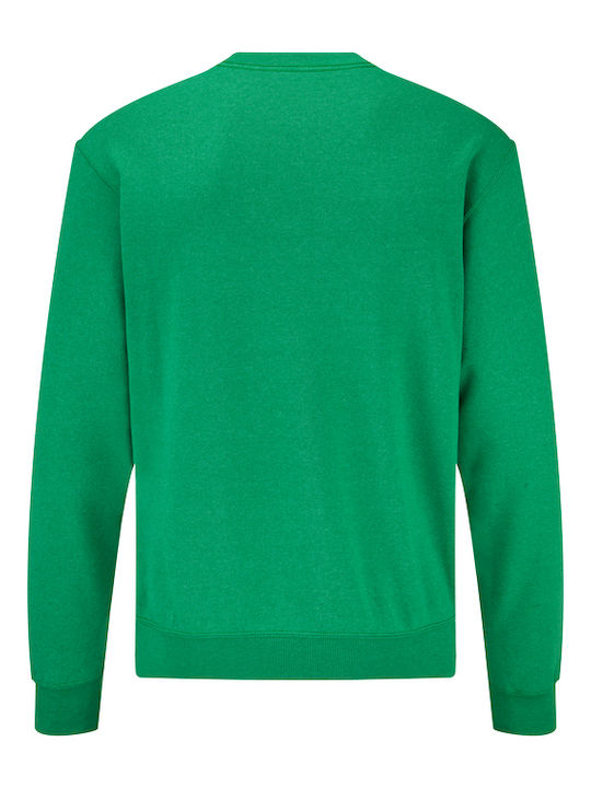 Fruit of the Loom Classic Men's Long Sleeve Promotional Sweatshirt Retro Heather Green