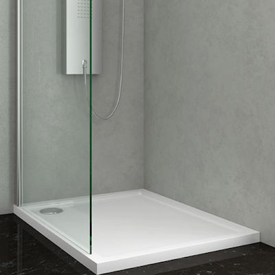 Karag Square Acrylic Shower White Flat 80x80x5.5cm NFLAT-1