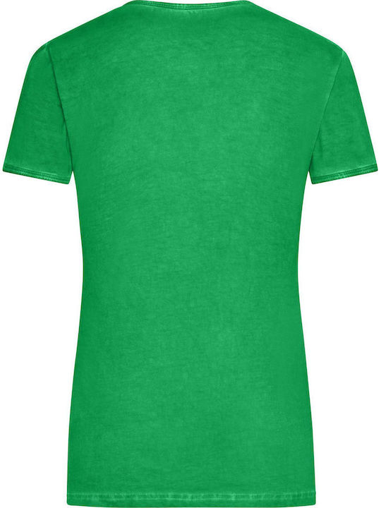 James & Nicholson Γυναικείο Διαφημιστικό T-shirt Κοντομάνικο σε Πράσινο Χρώμα