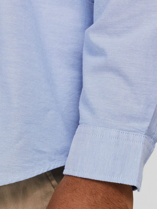 Long-sleeved Cotton Shirt Cashmere Blue