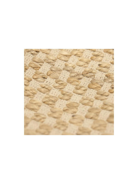 The Home Deco Factory Teppich Rechteckig Sommer aus Jute mit Fransen Braun