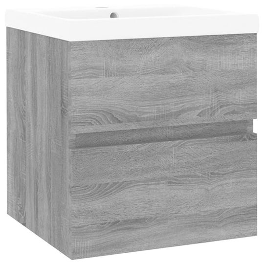 vidaXL Πάγκος με Νιπτήρα Μ41xΒ38.5xΥ45cm Γκρι Sonoma
