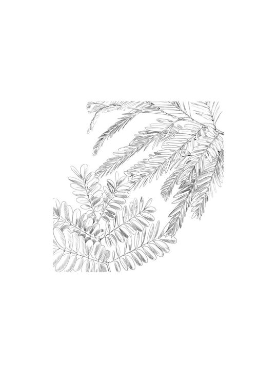 Atmosphera Σετ Παπλωματοθήκη Βαμβακερή 220x240cm Υπέρδιπλη με 2 Μαξιλαροθήκες Monstera Λευκή