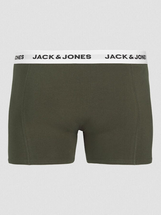 Jack & Jones Boxeri pentru bărbați Kaki 3Pachet