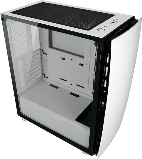 LC-Power Bright Sail X Гейминг Midi Tower Компютърна кутия със страничен прозорец Бял