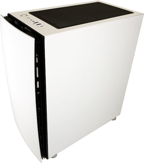 LC-Power Bright Sail X Гейминг Midi Tower Компютърна кутия със страничен прозорец Бял