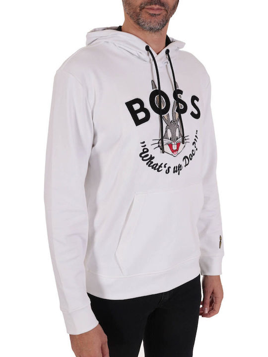 Sweatshirt with Hood White