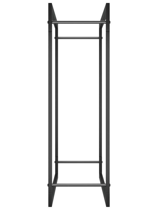vidaXL Μεταλλικό Ράφι Αποθήκευσης Ξύλων 80x28x86cm Μαύρο