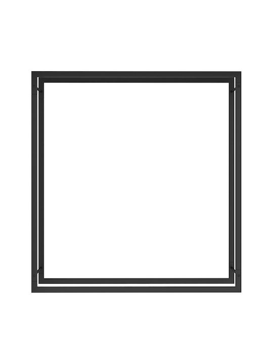 vidaXL Μεταλλικό Ράφι Αποθήκευσης Ξύλων 110x28x116cm Μαύρο