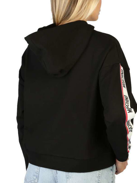 Moschino Women's Long Hooded Sweatshirt Black