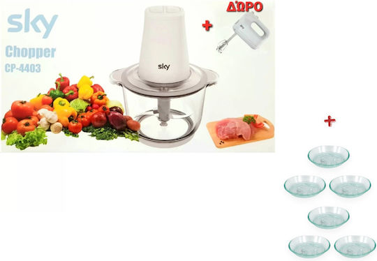 Sky CP-4403 Πολυκόπτης Multi 400W με Δοχείο 2lt Λευκός
