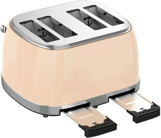 Sogo Φρυγανιέρα 4 Θέσεων 1500W Μπεζ
