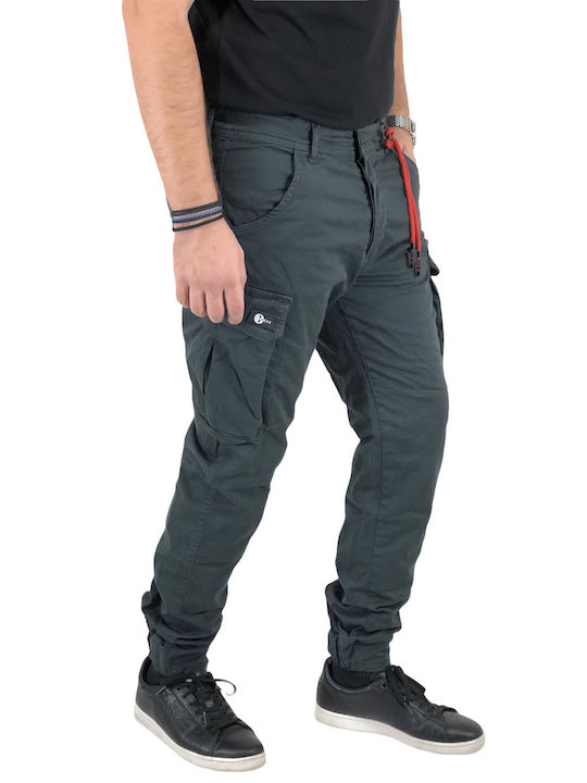 Back 2 Jeans Pantaloni Cargo cu gleznă elastică M15 Gri