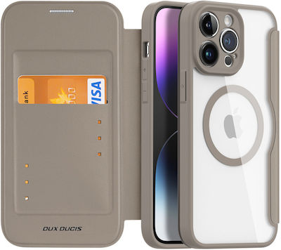 Dux Ducis Skin X Pro Synthetic Leather Book Beige (iPhone 14 Pro Max)