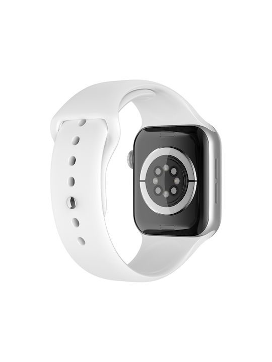 Sonique Soft Band Λουράκι Σιλικόνης με Pin Λευκό (Apple Watch 38/40/41mm)