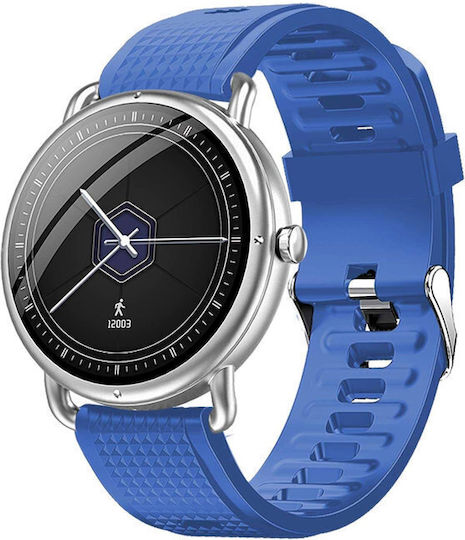 DAS.4 SG65 Smartwatch mit Pulsmesser (Silver/Blue)