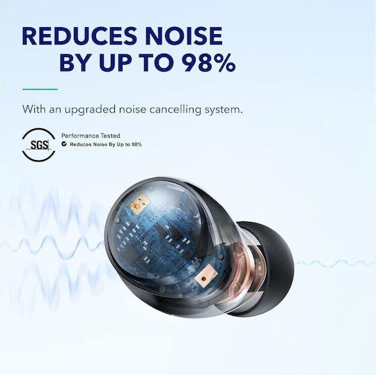 Soundcore by Anker Space A40 In-ear Bluetooth Handsfree Ακουστικά με Θήκη Φόρτισης Μαύρα