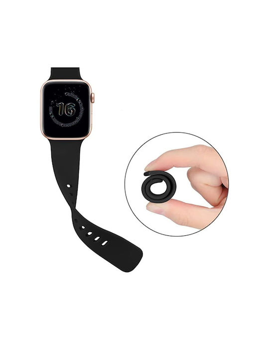 Techsuit Watchband W031 Strap Silicone with Pin Black (Apple Watch 44/45/46mm/Ultra 49mm) KF238579