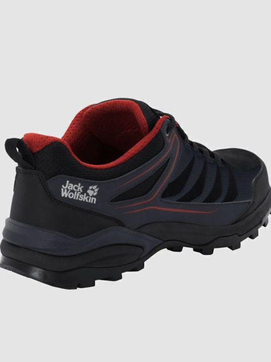 Jack Wolfskin Cruiser Low Ανδρικά Ορειβατικά Παπούτσια Μαύρα