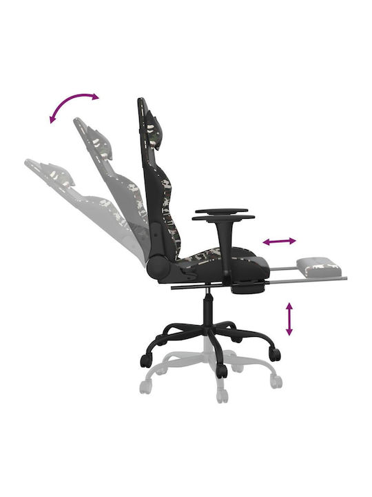 vidaXL 3143664 Artificial Leather Gaming Chair with Footrest Black / Camo