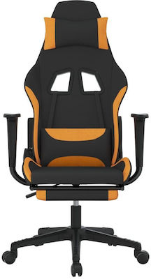 vidaXL 3143747 Fabric Gaming Chair with Footrest Black / Orange