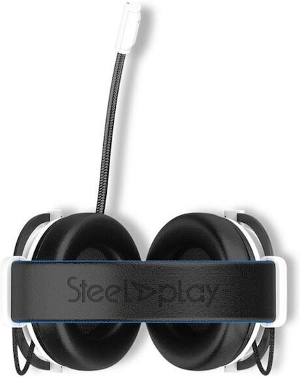 Steelplay HP52 Virt Über Ohr Gaming-Headset mit Konnektivität 3,5 mm / USB Weiß