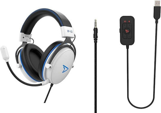 Steelplay HP52 Virt Über Ohr Gaming-Headset mit Konnektivität 3,5 mm / USB Weiß