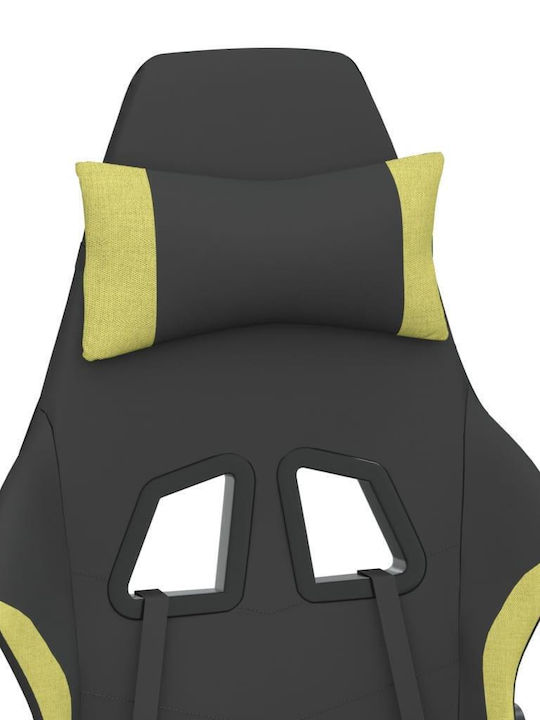 vidaXL 3143748 Gaming Chair with Footrest Black / Light Green