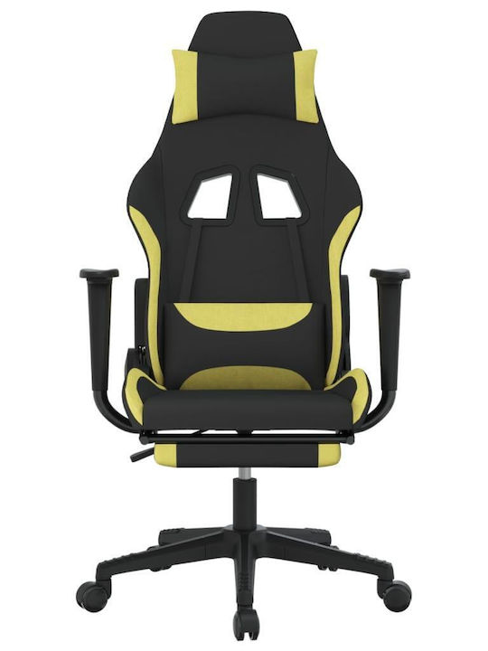 vidaXL 3143748 Gaming Chair with Footrest Black / Light Green