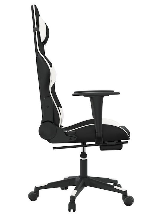 vidaXL 3143769 Gaming Stuhl mit Fußstütze Black / White