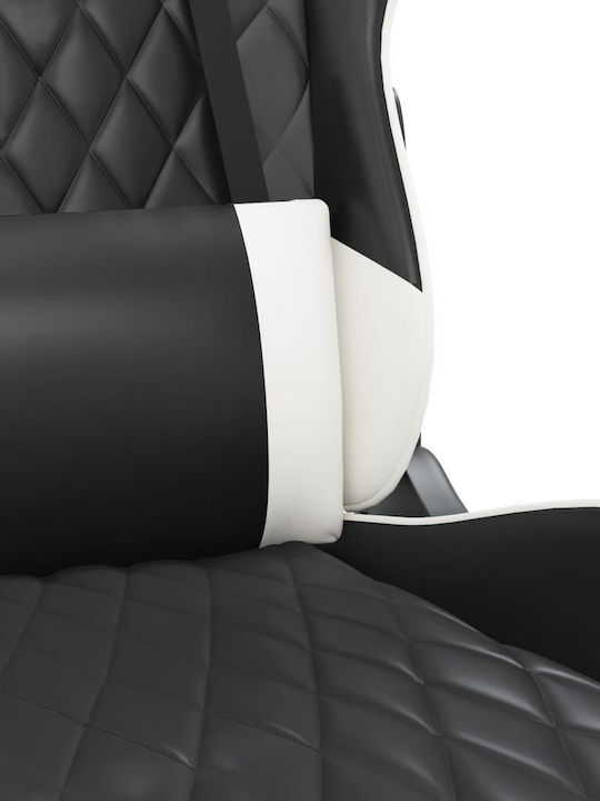 vidaXL 3143769 Gaming Stuhl mit Fußstütze Black / White