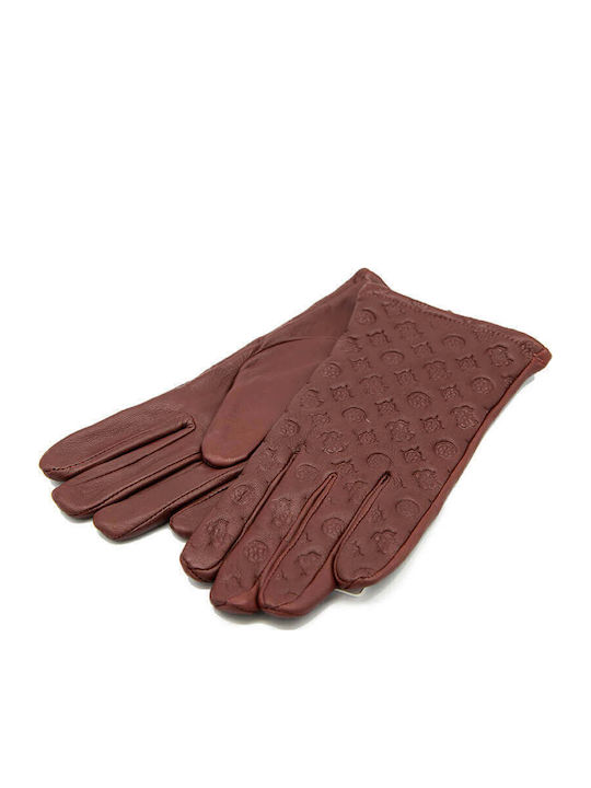 Guandi Burgundy Femei Piele Manusi