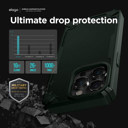 Elago Armor Back Cover Silicone Dark Green (iPhone 14 Pro)