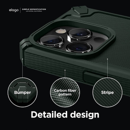 Elago Armor Back Cover Silicone Dark Green (iPhone 14 Pro)