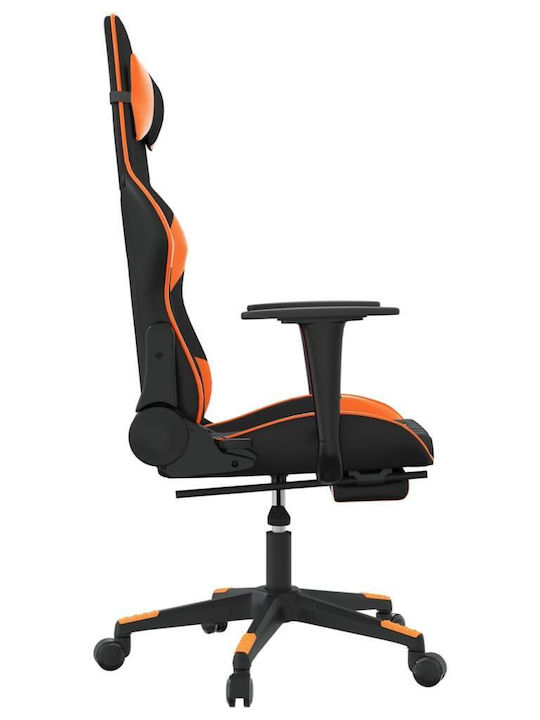 vidaXL 345528 Gaming Stuhl mit Fußstütze Black / Orange