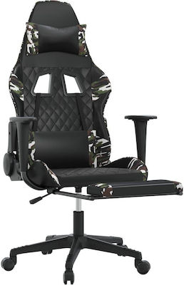 vidaXL 345532 Artificial Leather Gaming Chair with Footrest Black / Camo