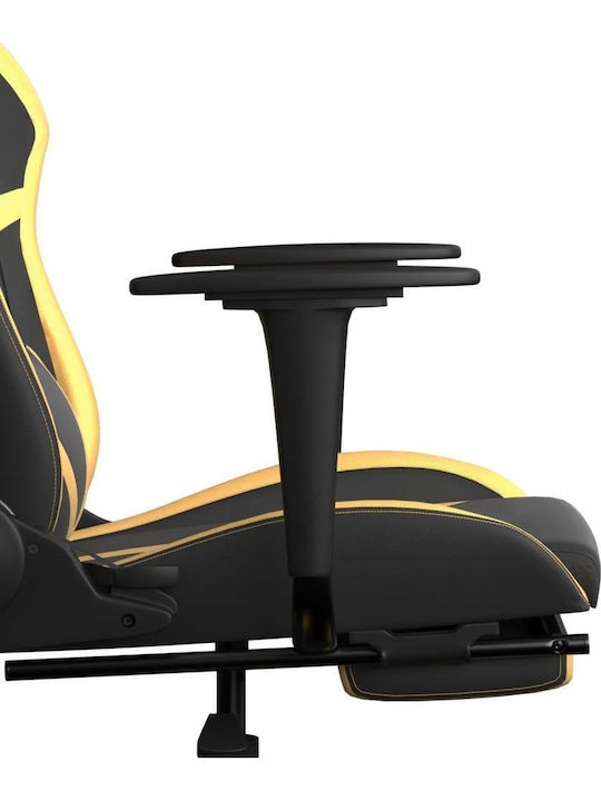 vidaXL 345436 Artificial Leather Gaming Chair with Footrest Black / Gold