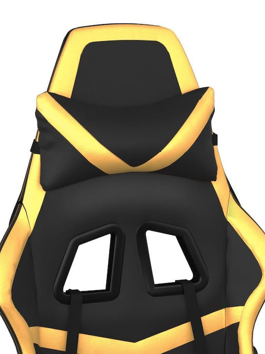 vidaXL 345436 Artificial Leather Gaming Chair with Footrest Black / Gold